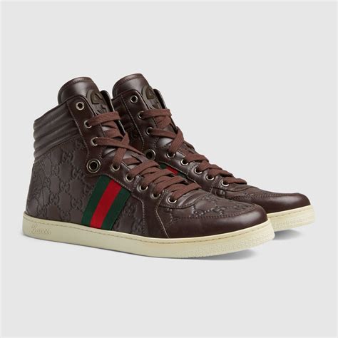 gucci male sneakers|men's Gucci high top sneakers.